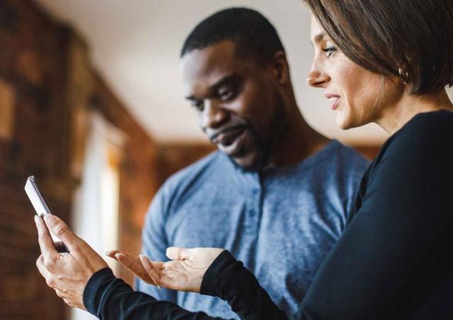 Couple reviewing their Money Market Account